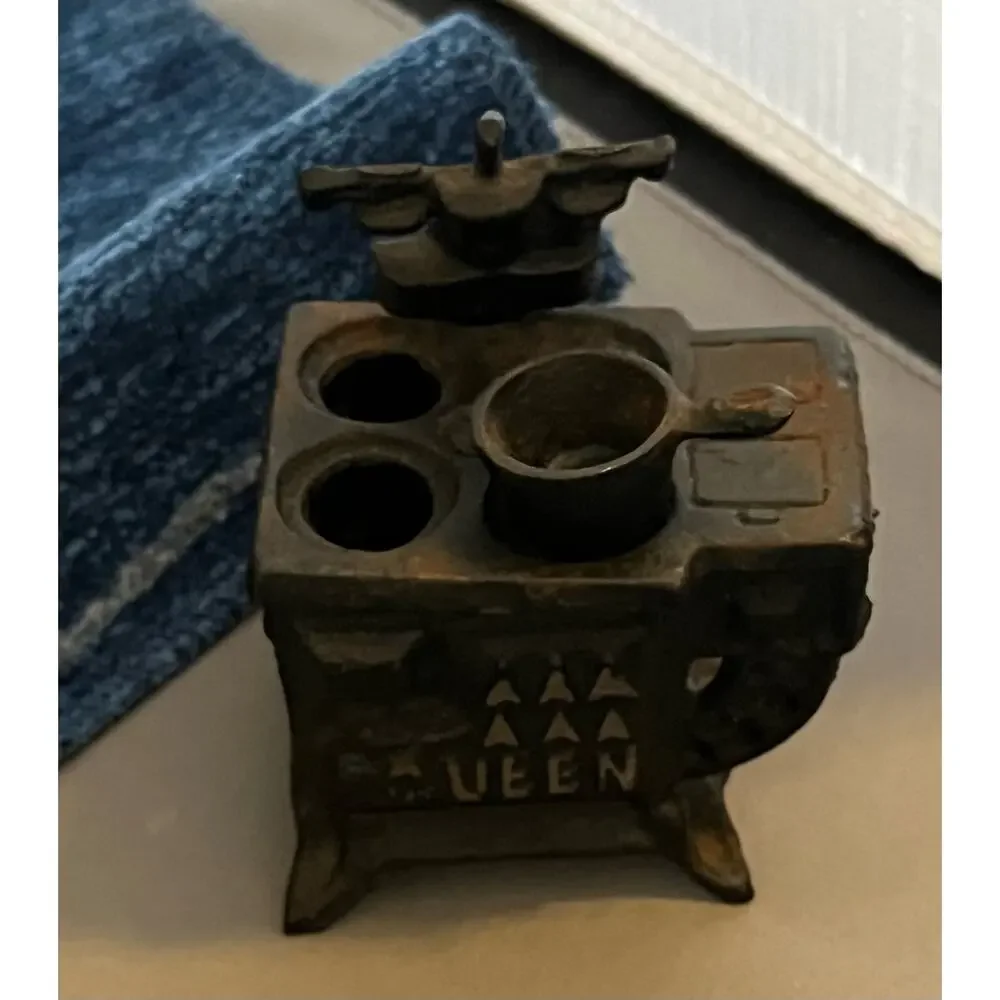 Dollhouse‎ furniture Cast Iron QUEEN Miniature Stove Kitchen Sink Dining Room